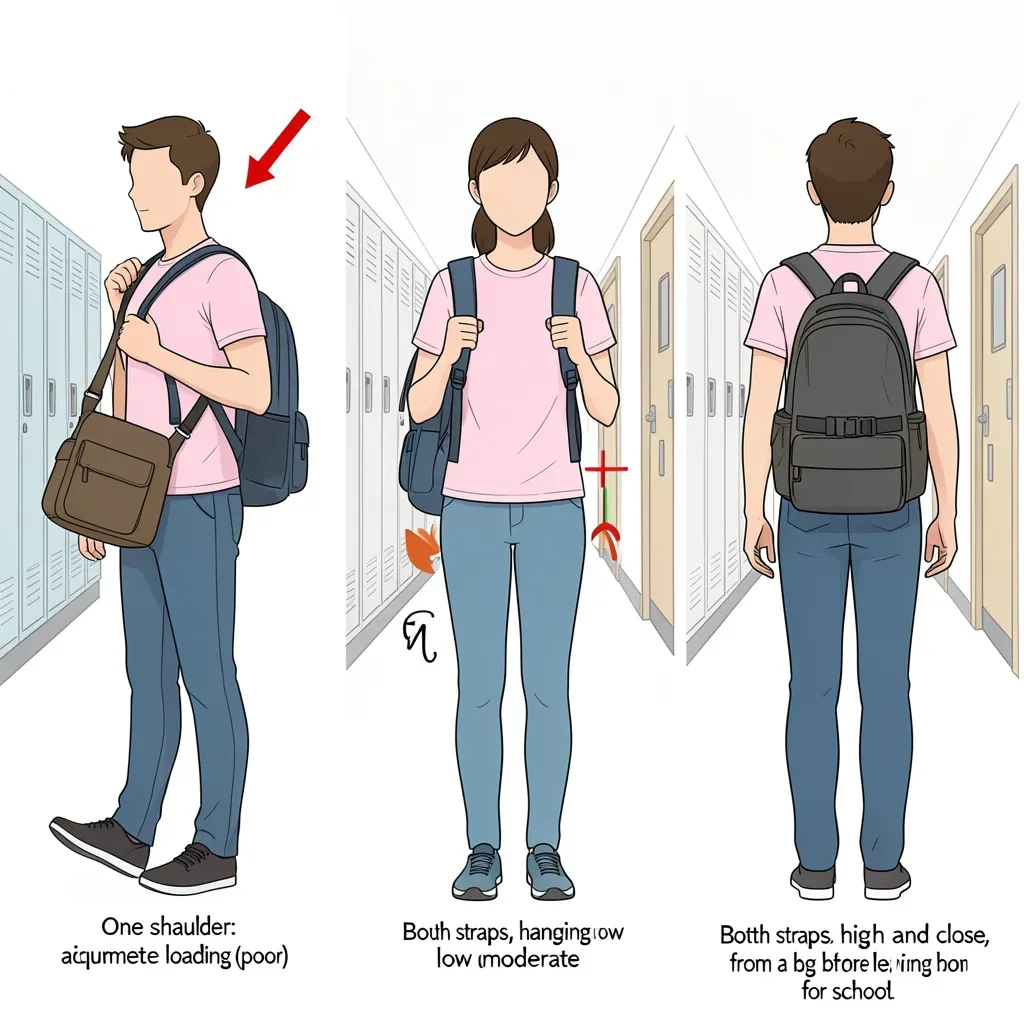 School Bag Setup and Carry Technique