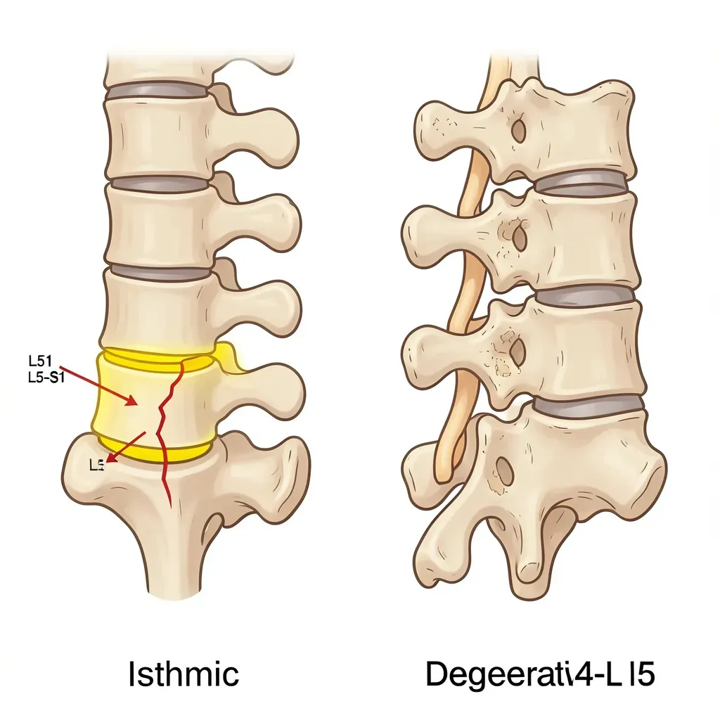 Isthmic vs. Degenerative Spondylolisthesis
