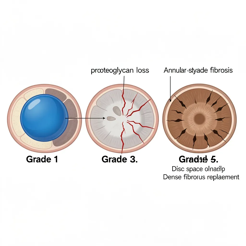The Degeneration Cascade: Thompson Grades Visualized